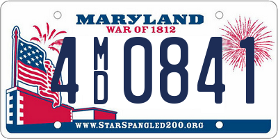 MD license plate 4MD0841