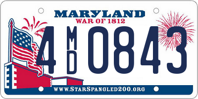 MD license plate 4MD0843