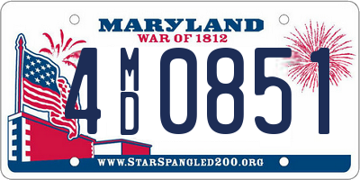 MD license plate 4MD0851