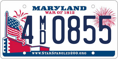 MD license plate 4MD0855