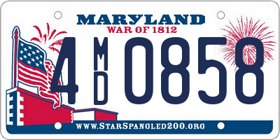 MD license plate 4MD0858