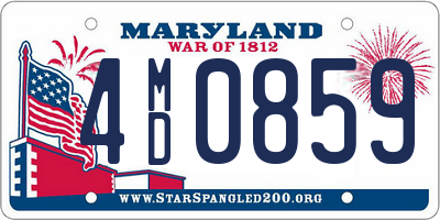 MD license plate 4MD0859