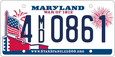 MD license plate 4MD0861