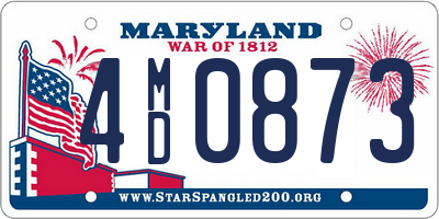 MD license plate 4MD0873