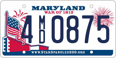 MD license plate 4MD0875