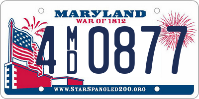 MD license plate 4MD0877
