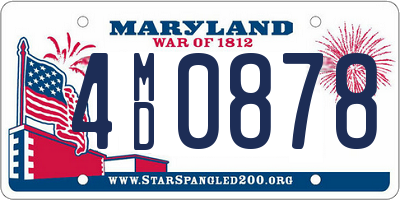 MD license plate 4MD0878