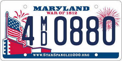 MD license plate 4MD0880