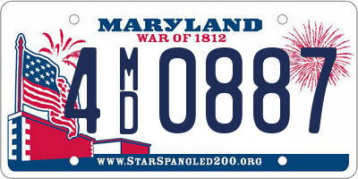 MD license plate 4MD0887