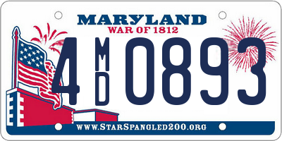 MD license plate 4MD0893