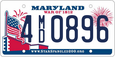 MD license plate 4MD0896