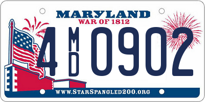 MD license plate 4MD0902