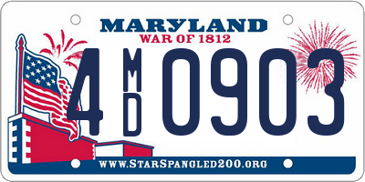 MD license plate 4MD0903