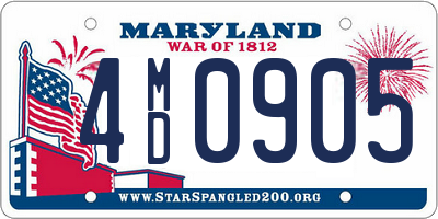 MD license plate 4MD0905