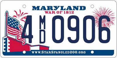 MD license plate 4MD0906