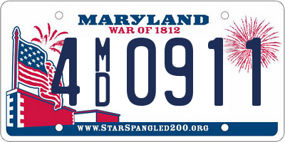 MD license plate 4MD0911