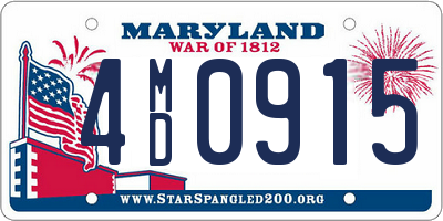 MD license plate 4MD0915