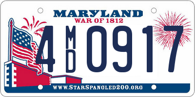 MD license plate 4MD0917