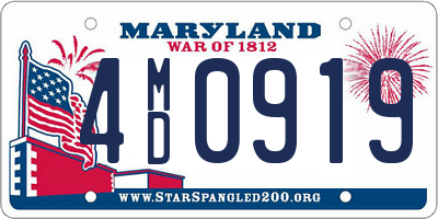 MD license plate 4MD0919