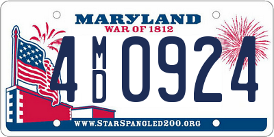 MD license plate 4MD0924