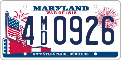 MD license plate 4MD0926