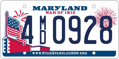 MD license plate 4MD0928