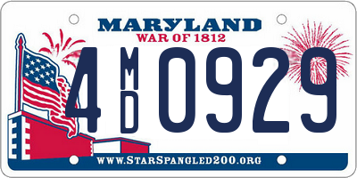 MD license plate 4MD0929