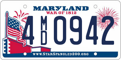 MD license plate 4MD0942