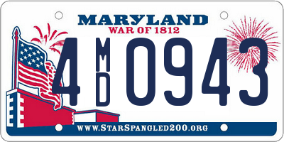 MD license plate 4MD0943