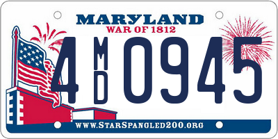 MD license plate 4MD0945