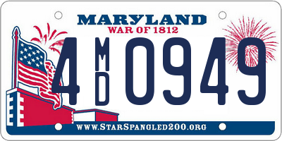MD license plate 4MD0949