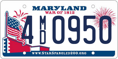 MD license plate 4MD0950