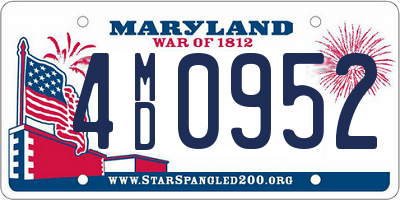 MD license plate 4MD0952