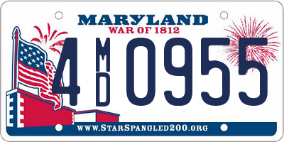 MD license plate 4MD0955