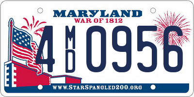 MD license plate 4MD0956