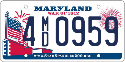 MD license plate 4MD0959