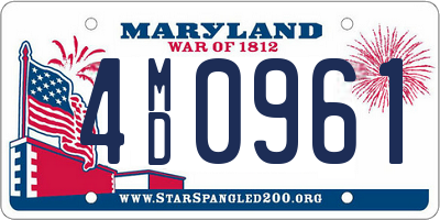 MD license plate 4MD0961