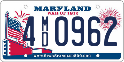 MD license plate 4MD0962