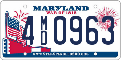 MD license plate 4MD0963