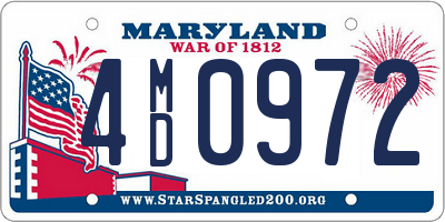 MD license plate 4MD0972
