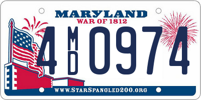 MD license plate 4MD0974