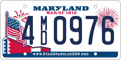 MD license plate 4MD0976