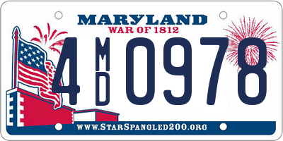 MD license plate 4MD0978