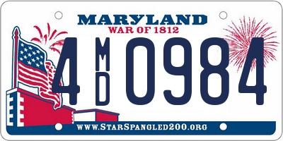 MD license plate 4MD0984