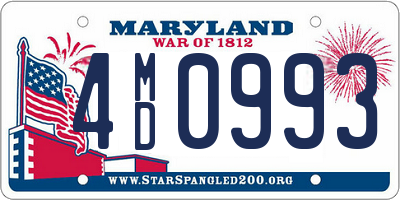 MD license plate 4MD0993