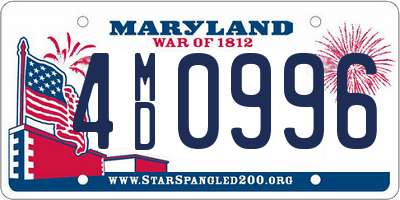 MD license plate 4MD0996