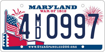 MD license plate 4MD0997