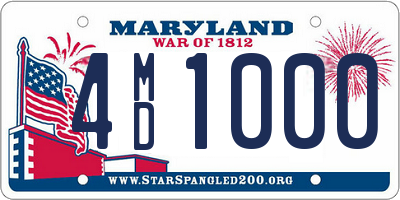 MD license plate 4MD1000