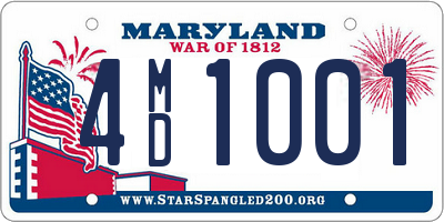 MD license plate 4MD1001