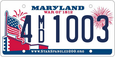 MD license plate 4MD1003